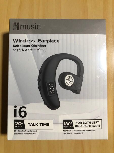 新品 Hmusic 片耳イヤホン Bluetooth5.4(左右耳兼用)耳掛け式 ENCマイク付き ハンズフリー通話 IPX5防水