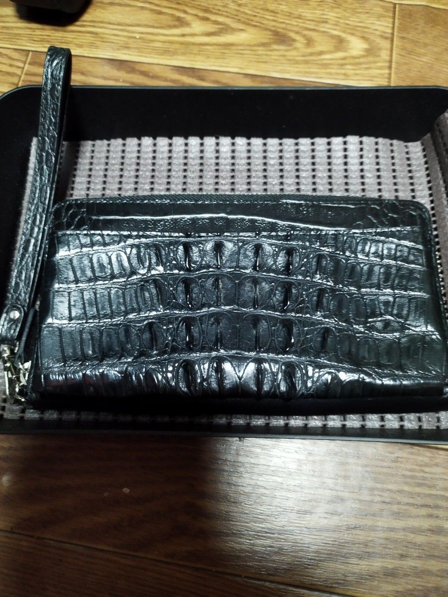 メンズ　クロコダイル調　長財布