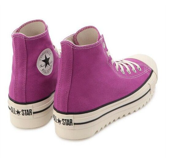 【新品・未使用】24.5cm コンバース CONVERSE ALL STAR 厚底スニーカー パープル系ピンク