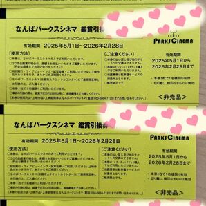 なんばパークスシネマ 鑑賞券 2枚セット