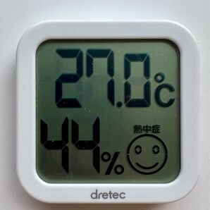 ドリテック(dretec) 温湿度計 デジタル 温度計 湿度計 大画面 コンパクト ホワイト 温度 湿度 卓上