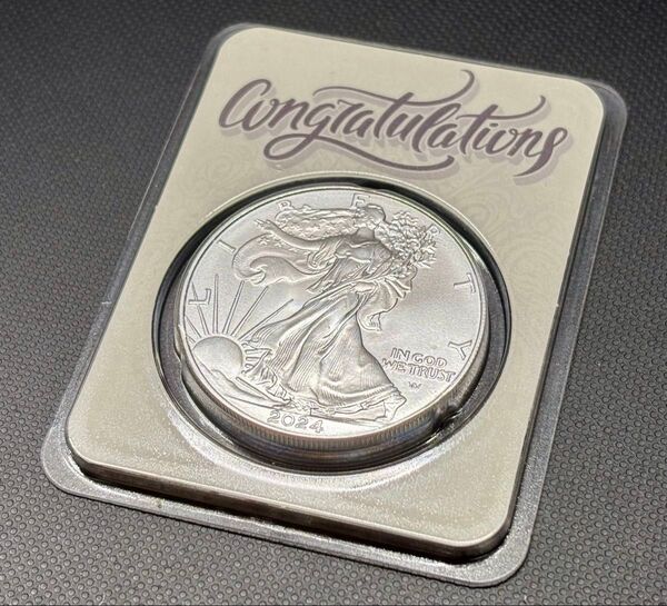 APMEX社 イーグル銀貨 純銀1オンス 不正開封防止パッケージ 2024年 お祝い Silver Eagle 1oz