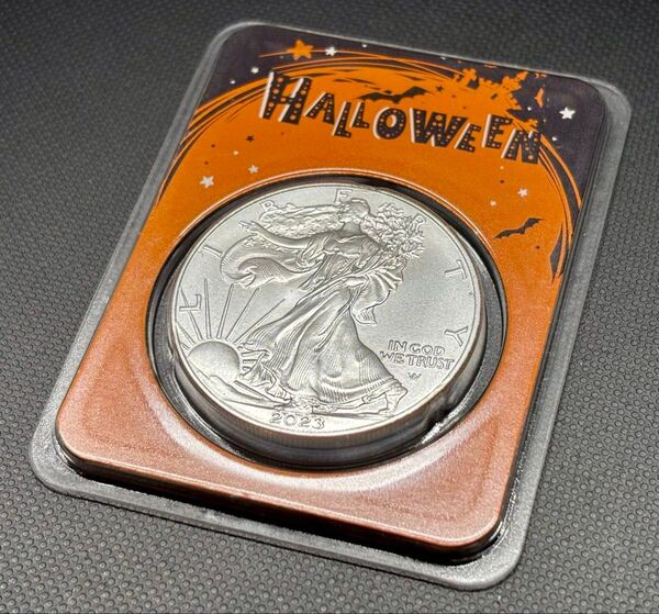 APMEX社 イーグル銀貨 純銀1オンス 不正開封防止パッケージ 2023年ハロウィン Silver Eagle 1oz