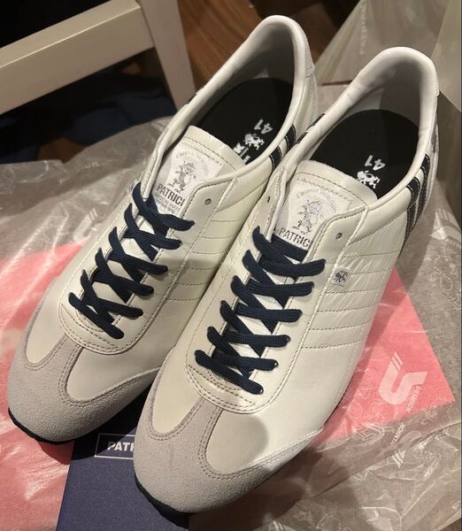 限定1足 早い者勝ち 新品 未使用 パトリック アイリス P.WHT PATRICK 41サイズ カンガルーレザー