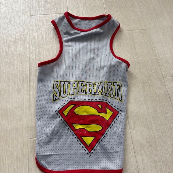 プライスダウン SUPERMAN ペット用タンクトップ グレー メッシュ素材 XXL