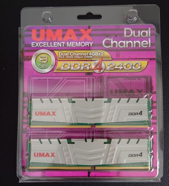 UMAX 4GB x2 8GB DIMM DDR4-2400 デスクトップPC用