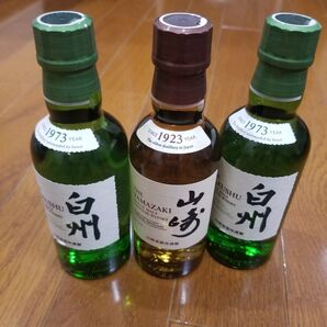 山崎1本、白州2本 ミニボトル 180ml 新品未開封 サントリー SUNTORY ウイスキー