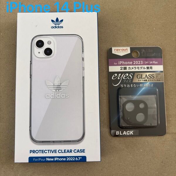 adidas iPhone14 Plus用ケース&カメラフィルム 2点セット