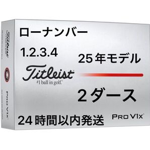 タイトリスト プロV1X PROV1X ゴルフボール 2025年モデル ローナンバー 2ダース(24個)