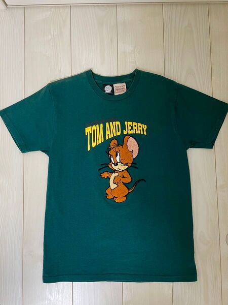 OUTDOOR PRODUCTS アウトドアプロダクツ トムとジェリー TOM&JERRY Tシャツ 緑 キャラクター キャラT