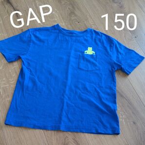 150 半袖 TシャツGAP ギャップ キッズ 青 XL ポケットTシャツ