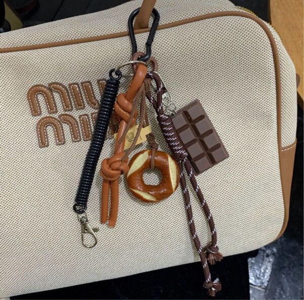 ベーグル キーホルダー じゃらじゃら キーリング チョコレート キーチェーン
