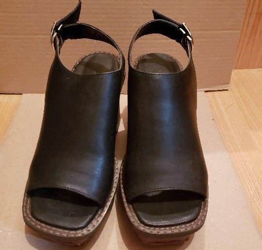 JEANASiS サンダル黒 Mサイズ 23~23.5cm