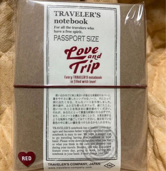 トラベラーズノート Love and Trip パスポートサイズ レッド 赤