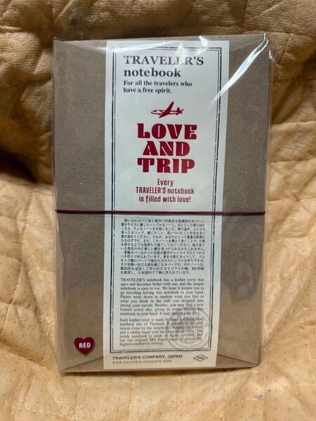 TRAVELER'S notebook トラベラーズノート Love and Trip レギュラーサイズ 無地 赤 レッド 未使用