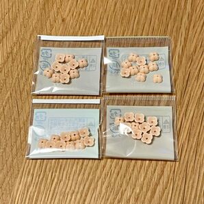 パーツクラブ 6ミリ ピンクのお花のビーズ 10個入×4袋 廃盤品