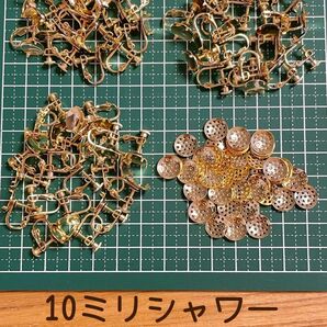 貴和製作所 10mm シャワー台 イヤリング 金具 30ペア ゴールド