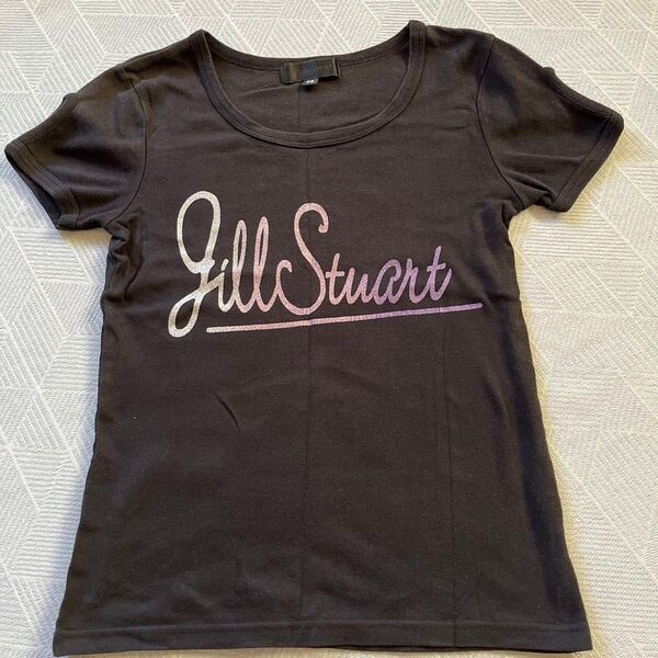 JILLSTUART Tシャツ ラメロゴ ブラック