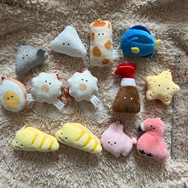 つぶらな瞳の水族館 お惣菜 おでん 動物園 甘味処 ぬいぐるみ キーホルダー 13個セット