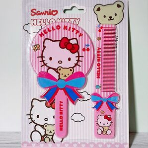 キティ マイメロ クロミ ポチャッコ ヘアコーム&ミラー 2点セット 4個 まとめ売り 新品 未使用 未開封