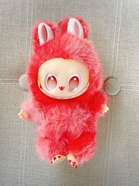 Labubu ラブブ ラフフ ぬいぐるみ キーホルダー チャーム 3代目 赤 大人気 新品 未使用
