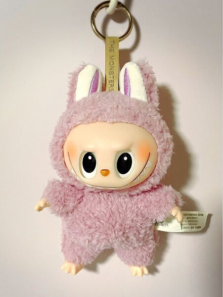 ラブブ LABUBU 大人気 ピンク ぬいぐるみ キーホルダー チャーム 新品 未使用