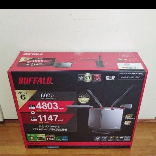 新品 BUFFALO WXR-6000AX12P/D AirStation Wi-Fi 6(11ax)対応Wi-Fiルーター