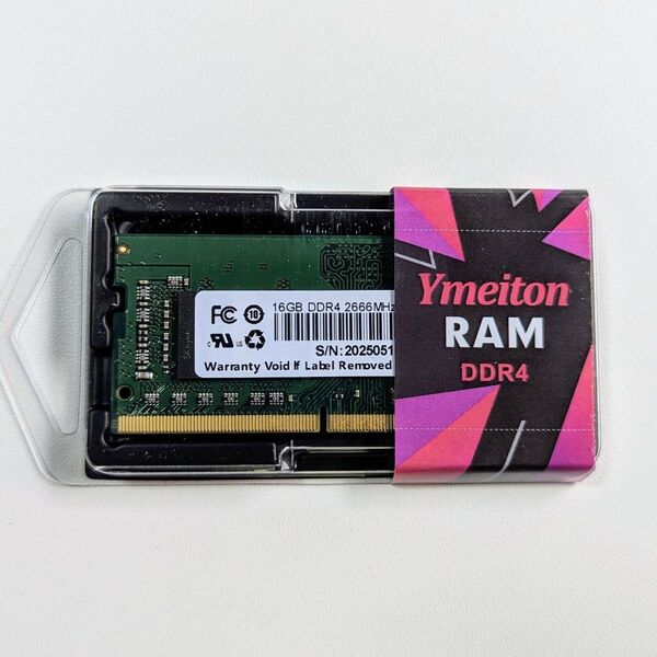 【新品】Ymeiton ノートパソコン用メモリ SODIMM DDR4-2666 16GB
