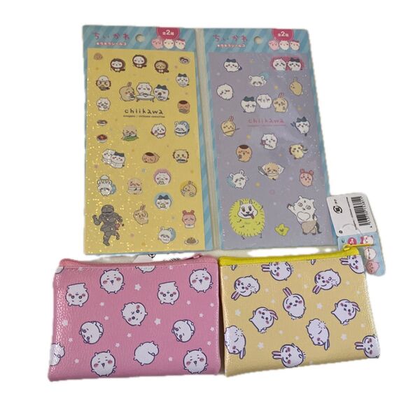 ちいかわ シール2枚&ミニポーチ2個セット