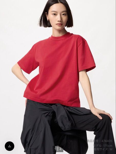ユニクロ エアリズムコットンT レッド 3XL 新品未着用 UNIQLO