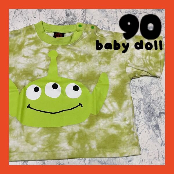 ベビードール baby doll トイストーリー リトルグリーンメン エイリアン 半袖Tシャツ ベビー 90サイズ