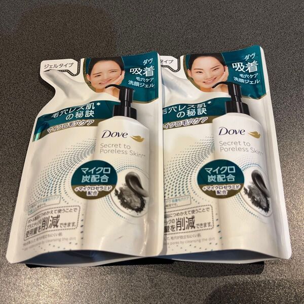 【新品☆2袋セット】ダヴ 吸着毛穴ケア 洗顔ジェル 詰替用 ジェルタイプ 毛穴レス肌 詰替え つめかえ用