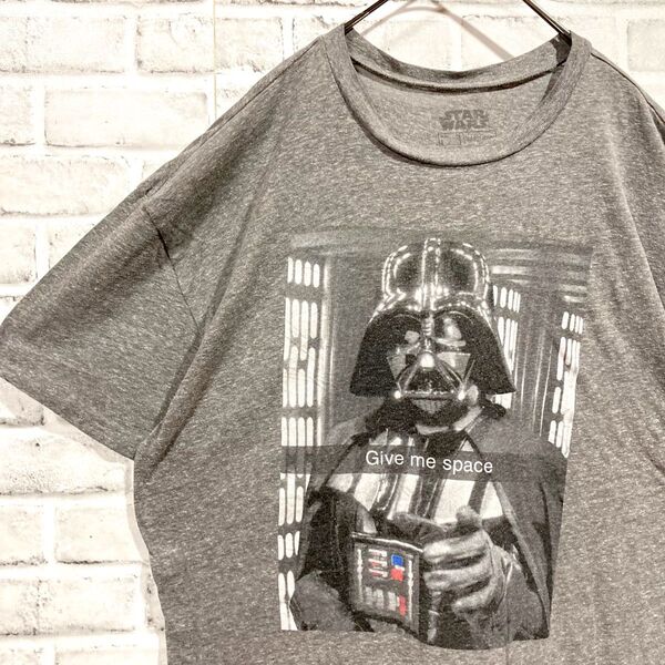 1578 スターウォーズ ダースベイダー Tシャツ L グレー 映画 ムービーT US古着