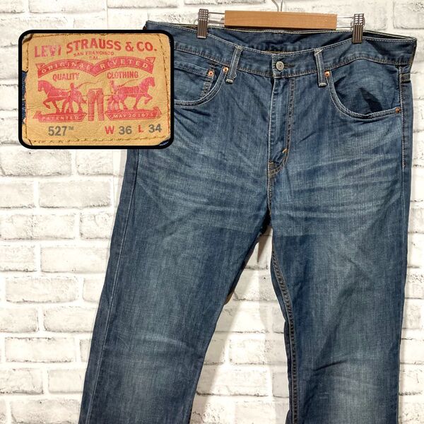 1615 LEVI’S リーバイス 527 ブーツカットデニム ジーンズ ジーパン W36 L34 ヒゲ セルビッチ