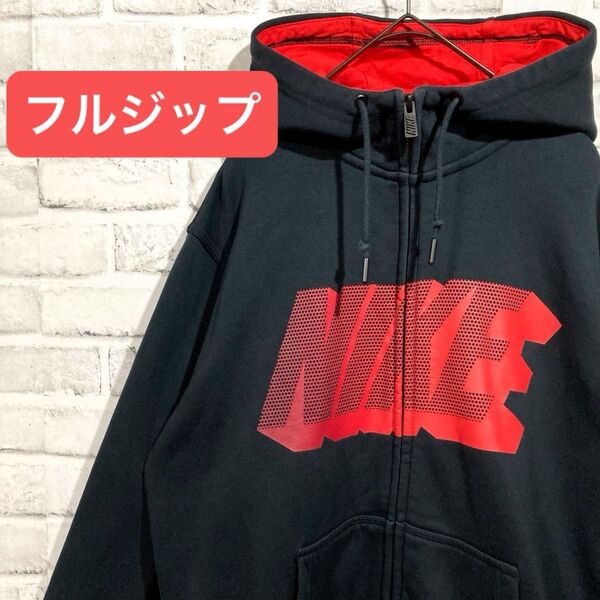 1194 NIKE ナイキ パーカー フルジップ L 黒 メンズ
