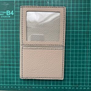 2つ折り札入れ レザークラフト ハンドメイド カードケース 牛革