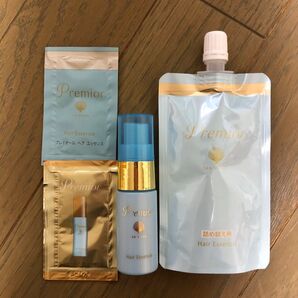 ラサーナ プレミオール ヘアエッセンス 詰め替え用とミニボトル、試供品セット