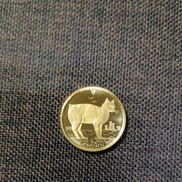 1988 Isle of Man Cat 1/5 oz Gold Coin