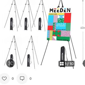 MEEDEN イーゼル メタル製 展示用 高さ160cm 折りたたみ式 3段式