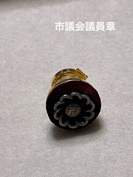 市議会議員章 タイタック 記章 記念章 襟章 菊花紋 菊紋 ピンバッチ 時代物 コレクション 昭和 レア レトロ 徽章