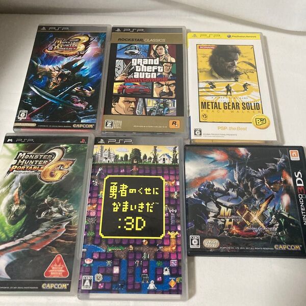 PSP ソフト 6本 まとめ売り モンスターハンター他
