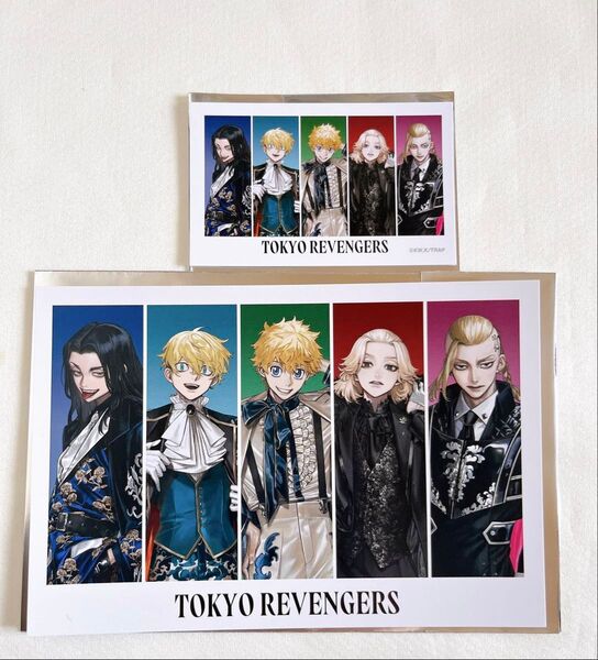 東京リベンジャーズ AUスーツ イラストカード ポストカード 佐野万次郎 松野千冬 場地圭介 龍宮寺堅 花垣武道