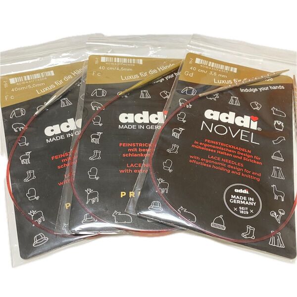 addi輪針 40cm 3本 premium・NOVEL