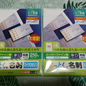 【ELECOM】 名刺用紙 A4 250枚入 2セット