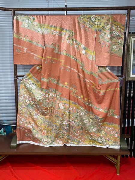 正絹 訪問着 刺繍 特選刺繍 仮絵羽 仮縫い