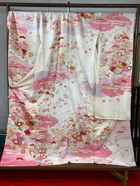 正絹 振袖 仮絵羽 仮縫い 絵羽 絹 豪華振袖