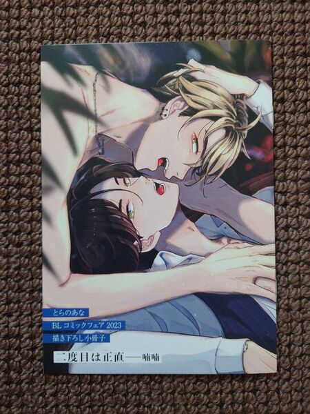 【中古BL小冊子】喃喃*二度目は正直 とらのあなBLコミックフェア2023描き下ろし小冊子※即購入可能