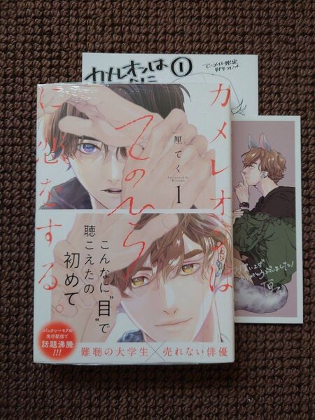 【新品BLコミック】厘てく*カメレオンは手のひらに恋をする 1巻(リーフレット付き)※即購入不可