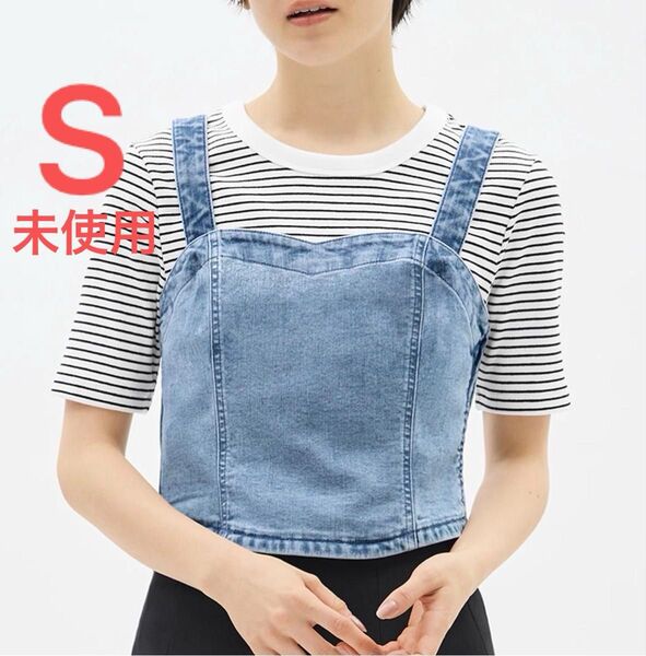 新品未使用 GU ジーユー デニムビスチェ S トップス ビスチェ ベスト