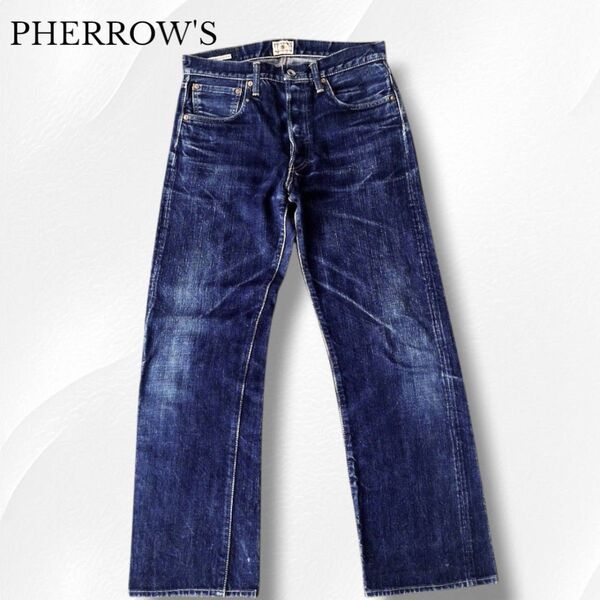 PHERROW'S フェローズ デニム セルビッチ Lot421 W29L36 ジーンズ ジーパン ストレート ボタンフライ